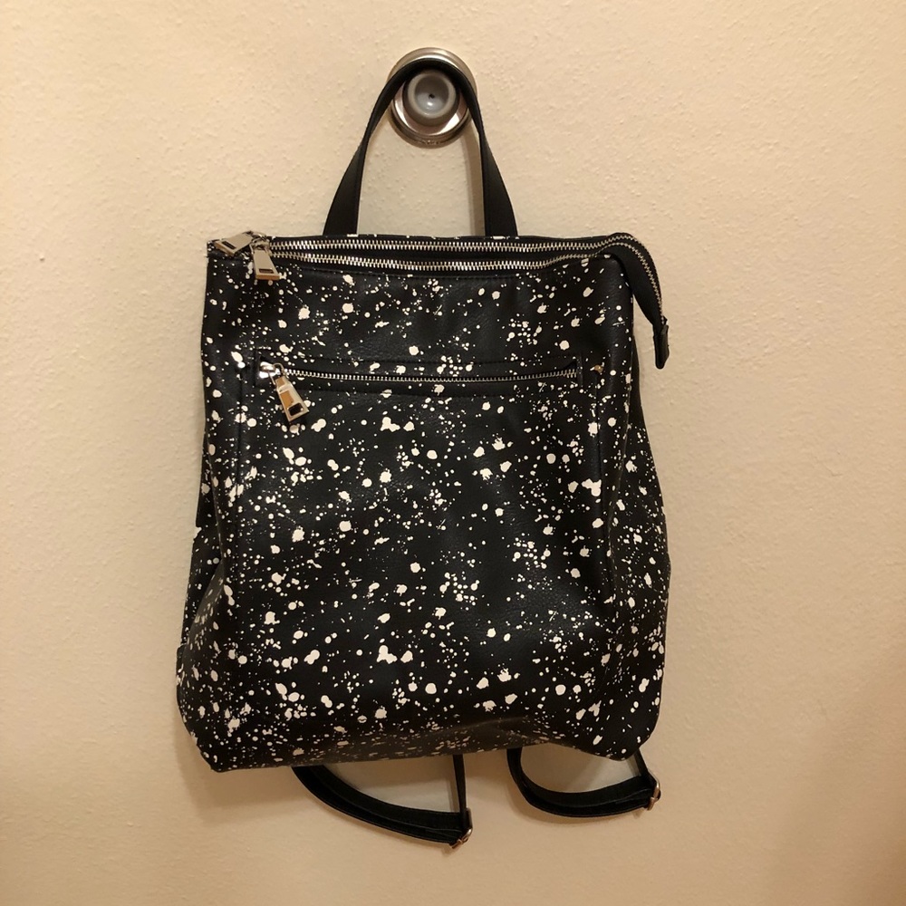 Splatter print backpack/purse